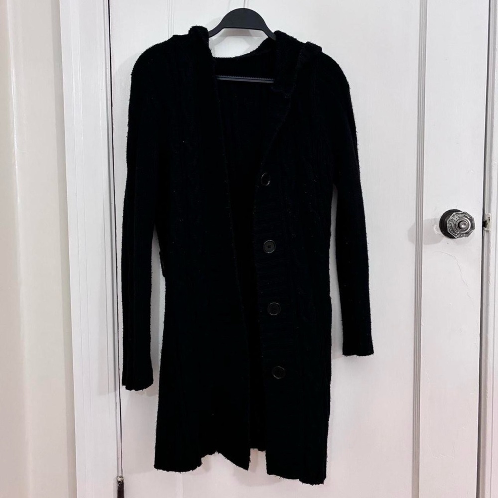 long wool cardigan